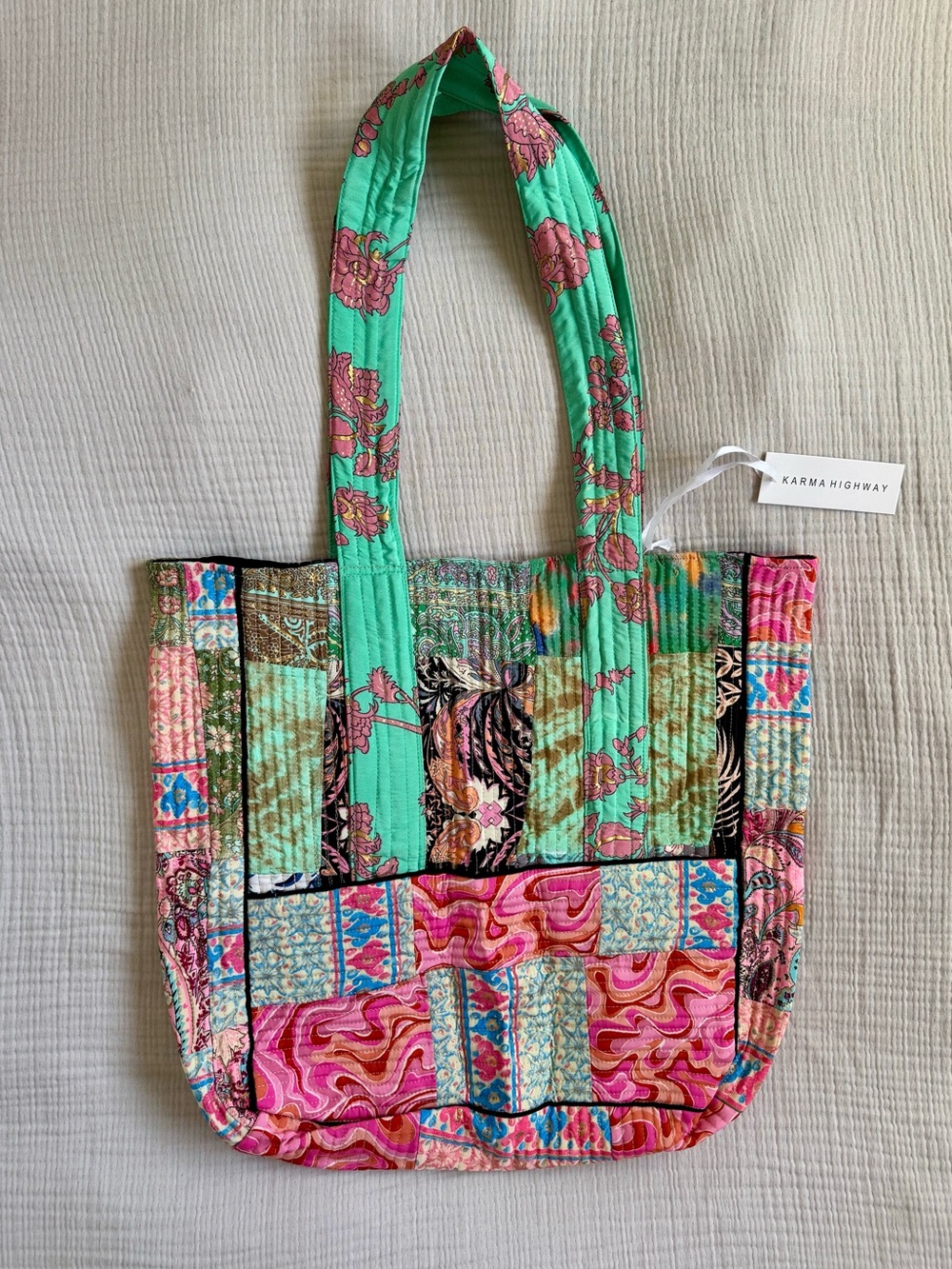 Karma Highway Patchwork Tote